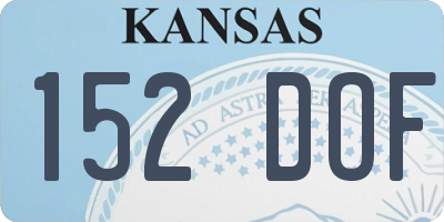 KS license plate 152DOF