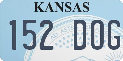 KS license plate 152DOG