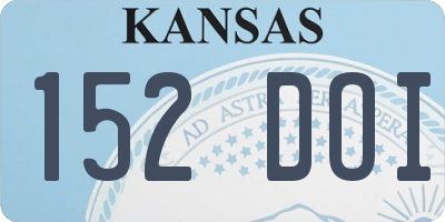 KS license plate 152DOI