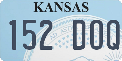 KS license plate 152DOQ