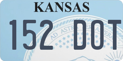 KS license plate 152DOT