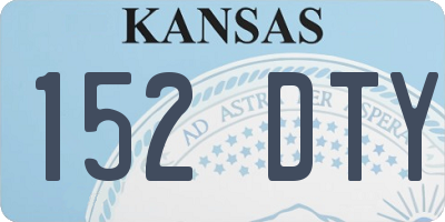 KS license plate 152DTY