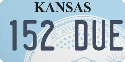 KS license plate 152DUE