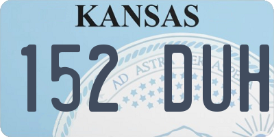 KS license plate 152DUH