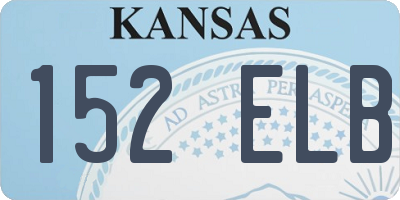 KS license plate 152ELB