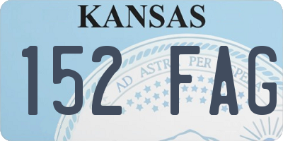 KS license plate 152FAG