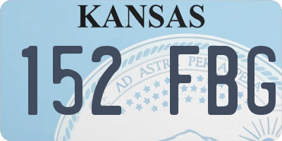 KS license plate 152FBG
