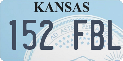 KS license plate 152FBL