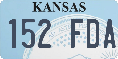 KS license plate 152FDA