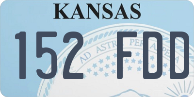 KS license plate 152FDD