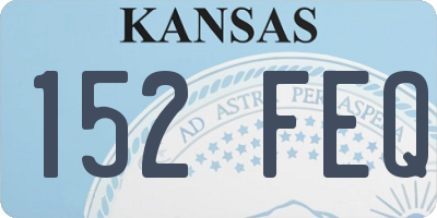 KS license plate 152FEQ