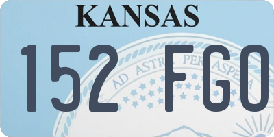 KS license plate 152FGO