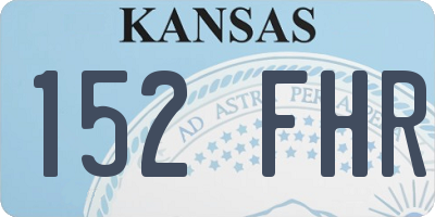 KS license plate 152FHR