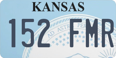 KS license plate 152FMR