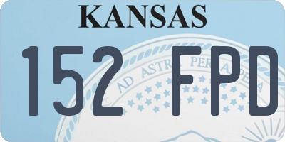 KS license plate 152FPD