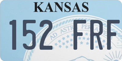 KS license plate 152FRF