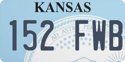 KS license plate 152FWB