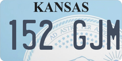 KS license plate 152GJM