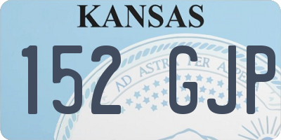 KS license plate 152GJP
