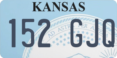 KS license plate 152GJQ