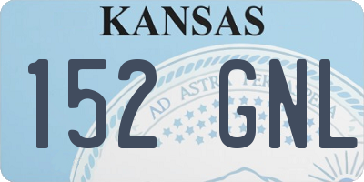KS license plate 152GNL