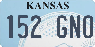 KS license plate 152GNO