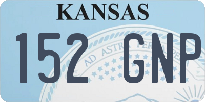 KS license plate 152GNP
