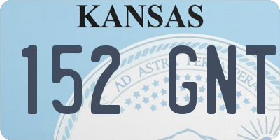 KS license plate 152GNT