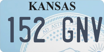 KS license plate 152GNV