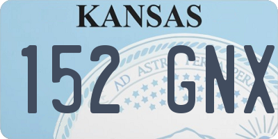 KS license plate 152GNX