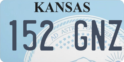 KS license plate 152GNZ