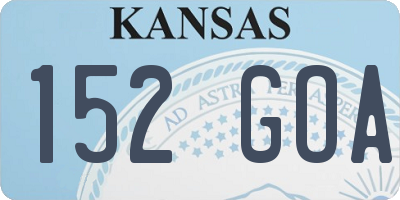KS license plate 152GOA