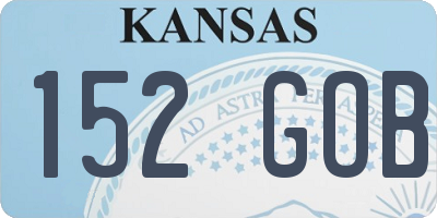 KS license plate 152GOB
