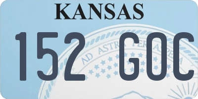 KS license plate 152GOC
