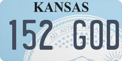 KS license plate 152GOD