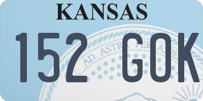 KS license plate 152GOK