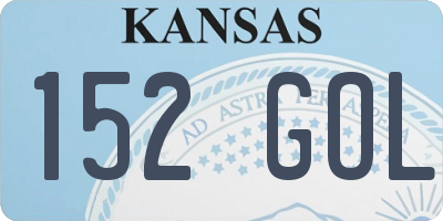 KS license plate 152GOL