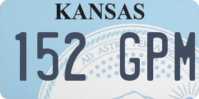 KS license plate 152GPM