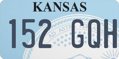 KS license plate 152GQH