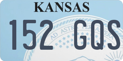 KS license plate 152GQS
