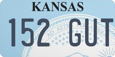 KS license plate 152GUT