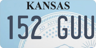 KS license plate 152GUU
