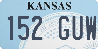 KS license plate 152GUW