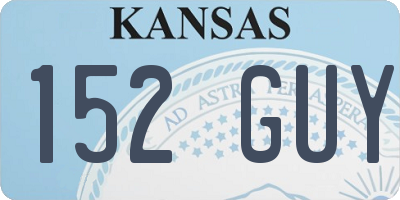 KS license plate 152GUY
