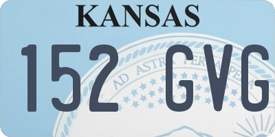 KS license plate 152GVG