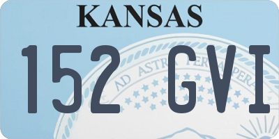 KS license plate 152GVI