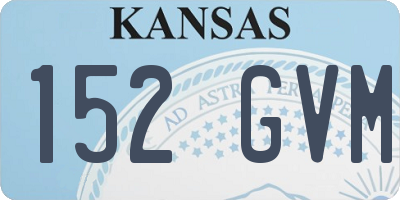 KS license plate 152GVM
