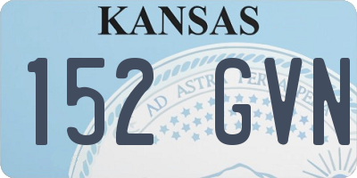 KS license plate 152GVN