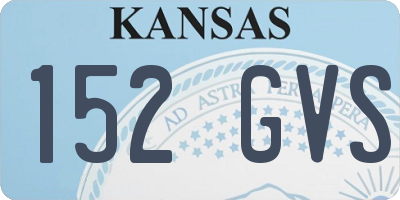 KS license plate 152GVS