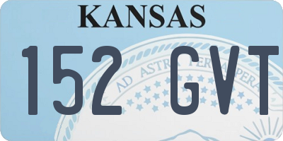 KS license plate 152GVT